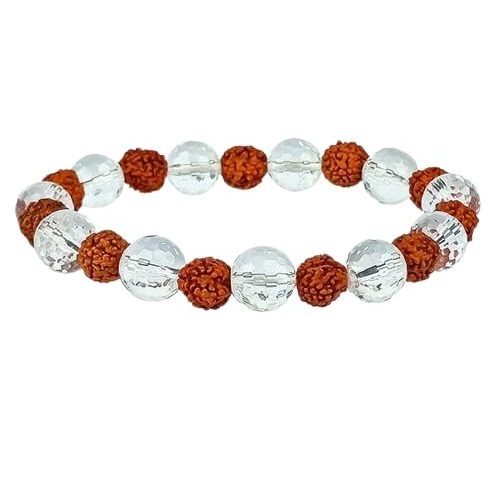 sphatik bracelet with rudraksh 1